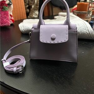 Zara Lavender Mini Top-Handle Crossbody Bag